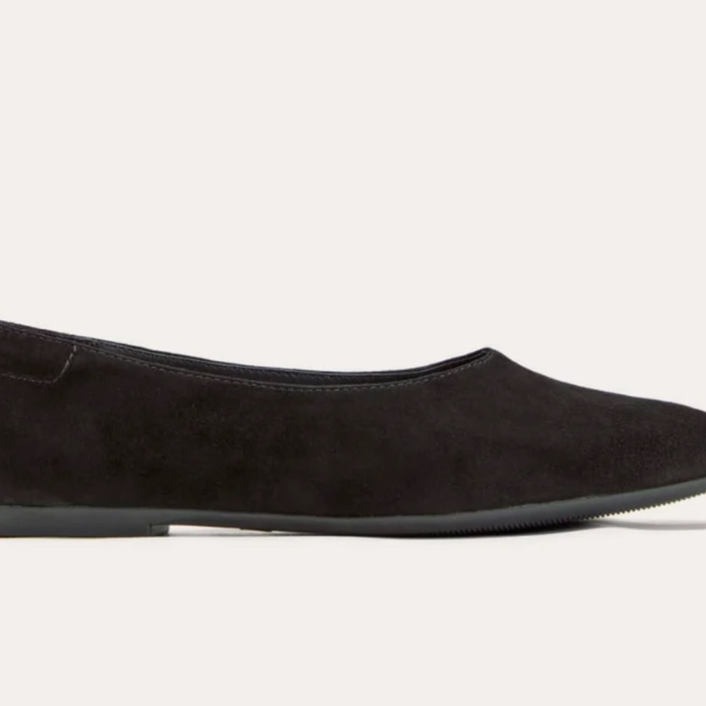 Everlane Women's Day Glove Black Suede Flats 7.5 - like new - Picture 4 of 5